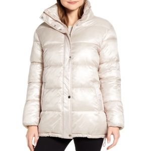 NWT Via Spiga Puffer Down Jacket in Stone